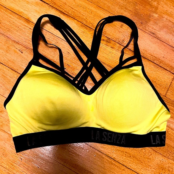 Padded La Senza sports bra. Worn once! Neon yellow, size small. - Picture 1 of 2